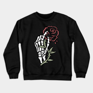 Rose and skull Crewneck Sweatshirt